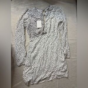 Abercrombie & Fitch Dress Size S Women’s Long Sleeve High Neck Polka Dot Mini